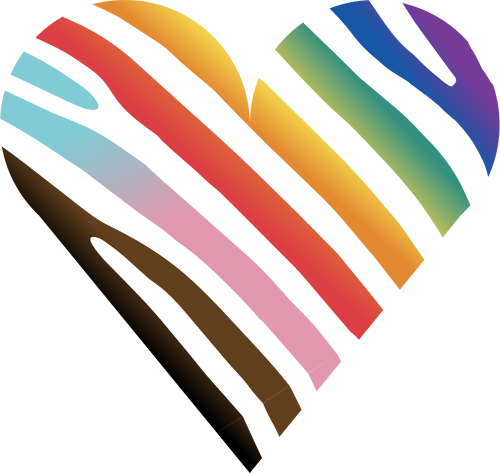 Rainbow Zebra Heart